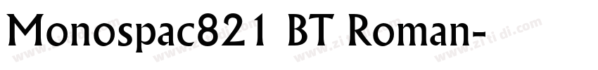 Monospac821 BT Roman字体转换